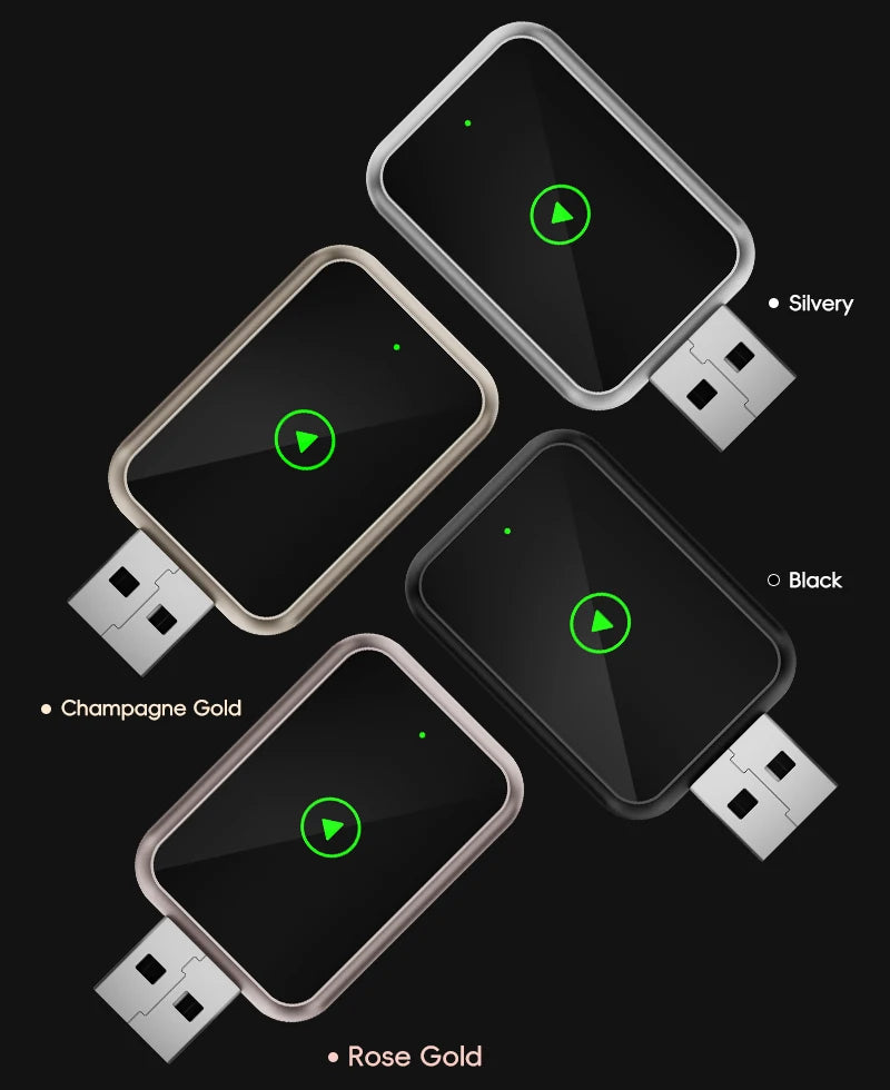 Upgrade Plug & Play Dongle Converts Wired to Wireless USB Carplay Android Auto Adapter for Cars