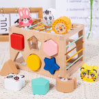 Wooden animal Sesele children's early education shape, color, cognition, grasping, sensory training, puzzle matching toy