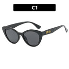 Cat's Eye Retro Sunglasses, Female Face, Fashionable and High end, Internet Celebrity Street Photography, Sunglasses, Concave Design