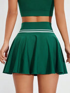 Ruched High Waist Mini Active Skirt
